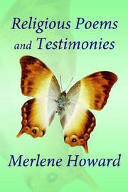 Cover of: Religious Poems and Testimonies | Merlene Howard