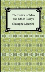 Cover of: The Duties of Man and Other Essays by Giuseppe (Joseph) Mazzini