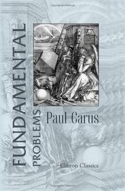Cover of: Fundamental Problems by Paul Carus