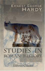 Studies in Roman history by Ernest George Hardy