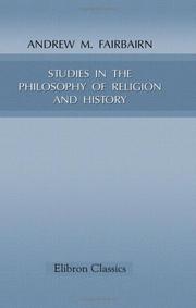 Cover of: Studies in the Philosophy of Religion and History