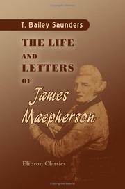 Cover of: The Life and Letters of James Macpherson by Thomas Bailey Saunders