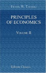 Cover of: Principles of Economics by Frank William Taussig