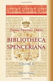 Cover of: Bibliotheca Spenceriana by George John S. Spencer