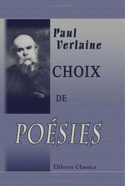Choix de poésies by Paul Verlaine