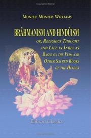 Cover of: Brahmanism and Hinduism | Sir Monier Monier-Williams