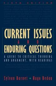 Cover of: Current Issues and Enduring Questions by Sylvan Barnet, Hugo Bedau