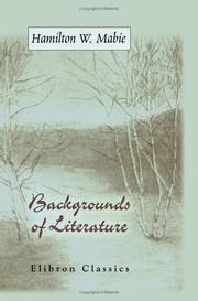 Cover of: Backgrounds of Literature by Hamilton Wright Mabie