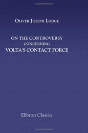 Cover of: On the Controversy Concerning Volta's Contact Force