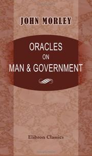 Cover of: Oracles on Man & Government