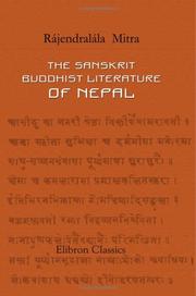 Cover of: The Sanskrit Buddhist Literature of Nepal by Rajendralala Mitra
