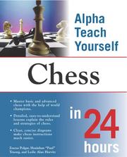 Cover of: Alpha Teach Yourself Chess in 24 Hours by Zsuzsa Polgar, Hoainhan Paul Truong, Leslie Horvitz, Susan Polgar, Paul Truong