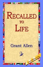 Cover of: Recalled to Life by Grant Allen