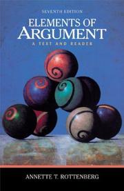 Cover of: Elements of Argument by Annette T. Rottenberg