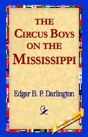 Cover of: The Circus Boys on the Mississippi by Edgar B. P. Darlington, Edgar B. P. Darlington