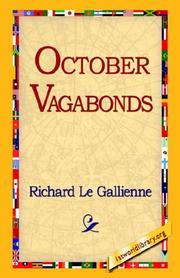 Cover of: October Vagabonds by Richard Le Gallienne