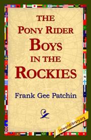 Cover of: The Pony Rider Boys in the Rockies