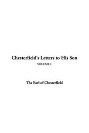 Cover of: Chesterfield's Letters to His Son by Philip Dormer Stanhope, 4th Earl of Chesterfield