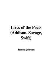 Cover of: Lives of the Poets by Samuel Johnson undifferentiated