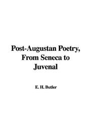 Cover of: Post-Augustan Poetry, from Seneca to Juvenal