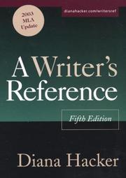 Cover of: A writer's reference by Diana Hacker, Diana Hacker