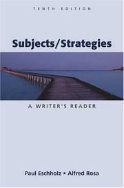 Cover of: Subjects/Strategies: A Writer's Reader