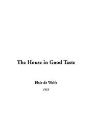 Cover of: The House in Good Taste by Elsie De Wolfe