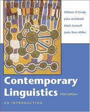 Cover of: Contemporary Linguistics by William O'Grady, John Archibald, Mark Aronoff, Janie Rees-Miller