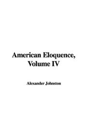 Cover of: American Eloquence, Volume IV
