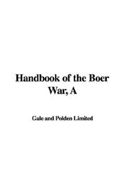 Cover of: Handbook of the Boer War, A | Gale