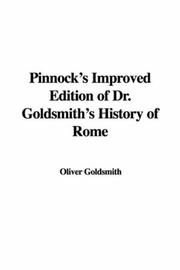 Cover of: Pinnock's Improved Edition of Dr. Goldsmith's History of Rome by Oliver Goldsmith, Oliver Goldsmith