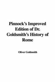 Cover of: Pinnock's Improved Edition of Dr. Goldsmith's History of Rome