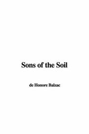 Cover of: Sons of the Soil by Honoré de Balzac