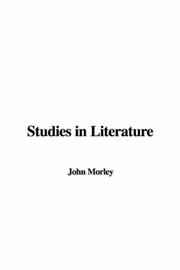 Cover of: Studies in Literature | John Morley
