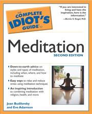 Cover of: The Complete Idiot's Guide to Meditation (2nd Edition)