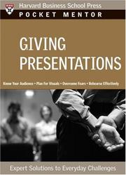 Cover of: Giving Presentations: Expert Solutions to Everyday Challenges (Pocket Mentor)
