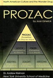 Cover of: Prozac: North American Culture and the Wonder Drug (Antidepressants)
