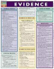 Cover of: Evidence Laminated Reference Chart (Quickstudy: Law)