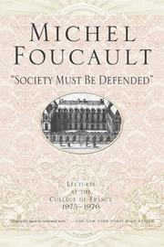 Cover of: Society must be defended by Michel Foucault