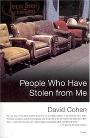 People who have stolen from me by Cohen, David