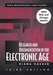 Cover of: Research and Documentation in the Electronic Age by Diana Hacker