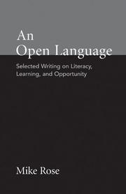 Cover of: An Open Language: Selected Writing on Literacy, Learning, and Opportunity (Bedford/St. Martin's Professional Resources)