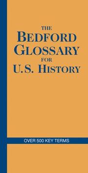 Cover of The Bedford Glossary for U.S. History