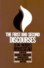 Cover of: The First and Second Discourses: by Jean-Jacques Rousseau