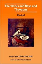 Cover of: The Works and Days and Theogony (Large Print) by Hesiod