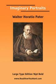 Cover of: Imaginary Portraits by Walter Pater, Walter Pater