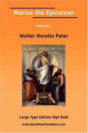 Cover of: Marius the Epicurean by Walter Pater