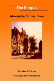 Cover of: The Borgias [EasyRead Edition] by Alexandre Dumas