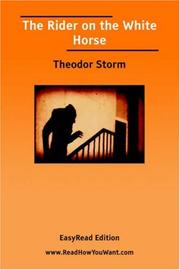 Cover of: The Rider on the White Horse [EasyRead Edition] by Theodor Storm