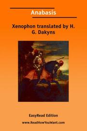 Cover of: Anabasis [EasyRead Edition] by H. G. Dakyns, H. G. Dakyns